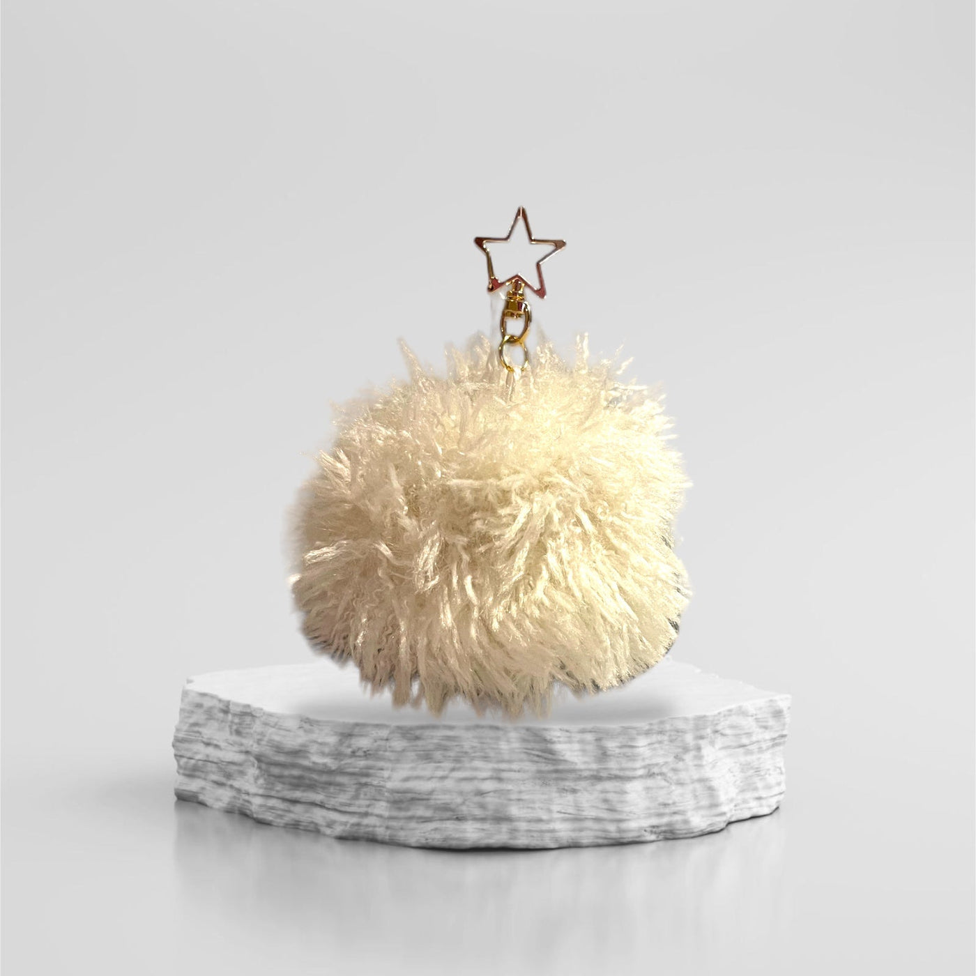 Fluffy Stuff Pom Pom Keychain