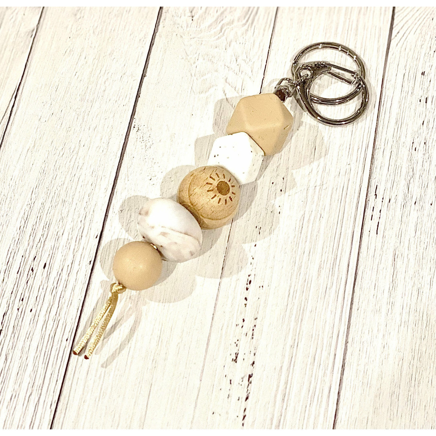 Beige Keychain