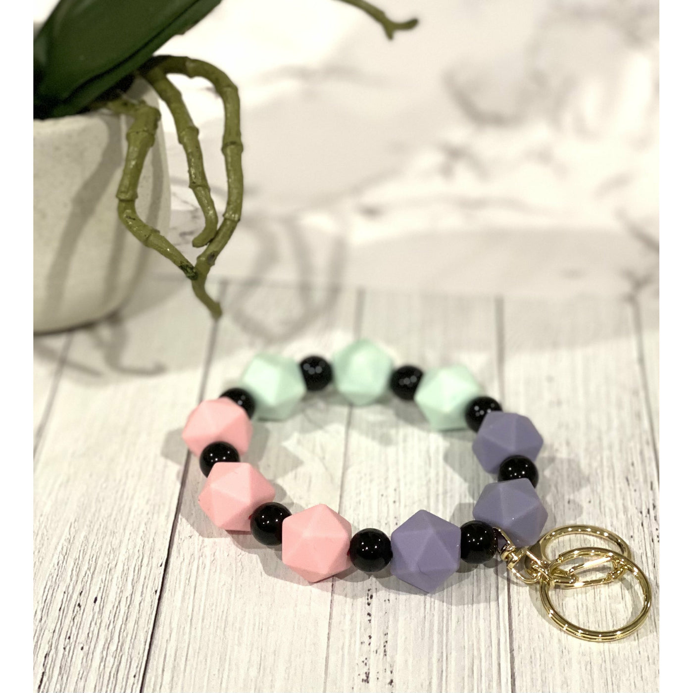 Three coloured Keychain bracelet