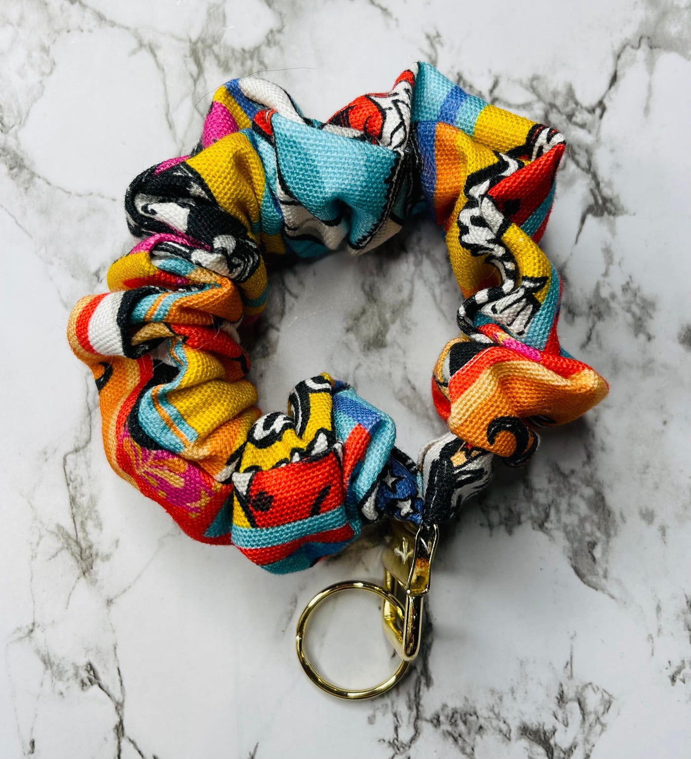 Wonder woman scrunchie keychain