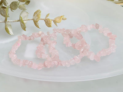 Rose Quartz Chip Bracelets