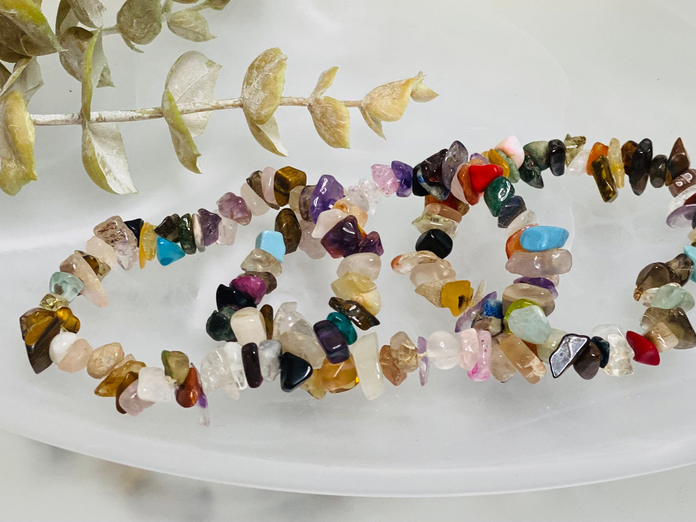 Mixed chip bracelets